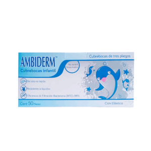 Cubrebocas infantil estampado delfín