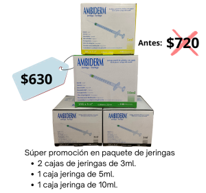 2 cajas de jeringa de 3